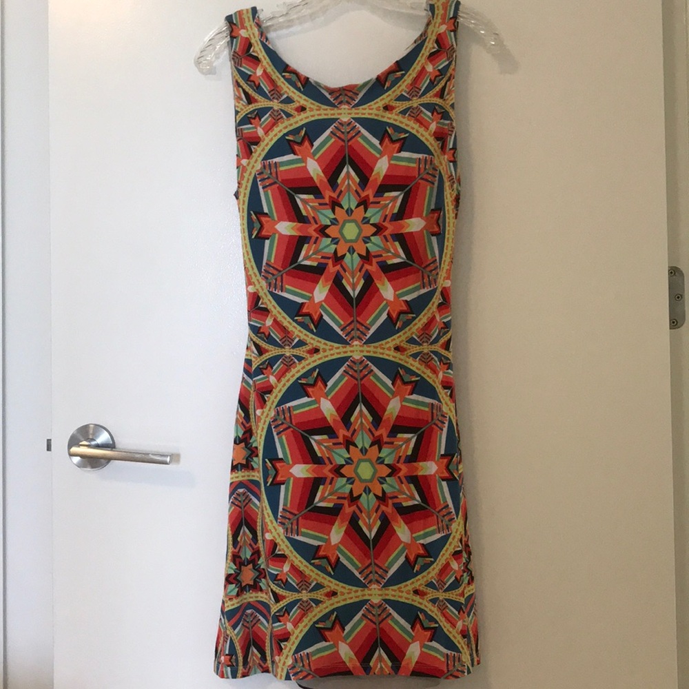 Bright Mara Hoffman summer dress with back cutout